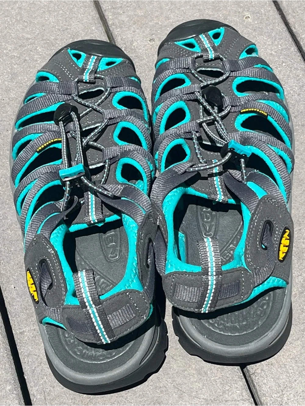 KEEN Whisper Waterproof Sport Sandals Gray Teal Womens 9.5 - Picture 2 of 8